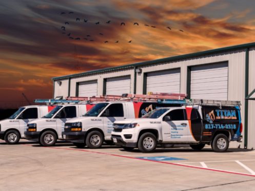 Titan Air Solutions Company Trucks in Fort Worth, TX